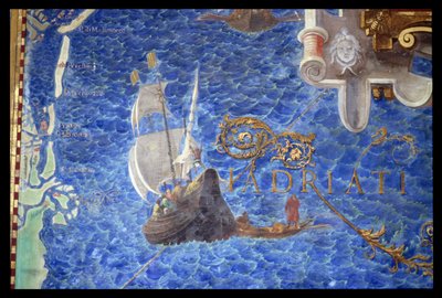 Un galeón en el Adriático, detalle de la 
